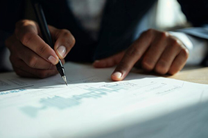 employee-working-with-document